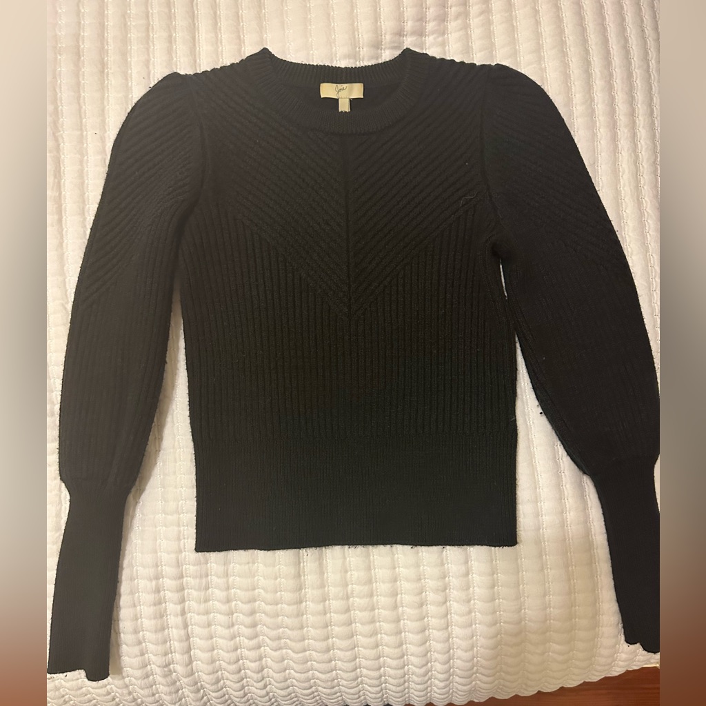 Ronita Puff-Sleeve Ribbed Sweater Joie